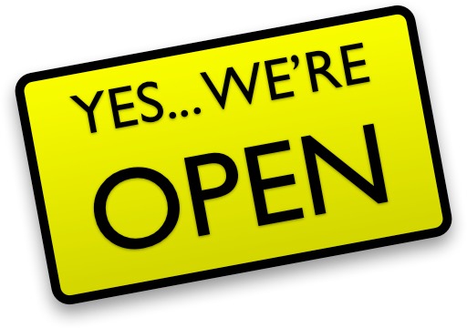 We Are Open!!